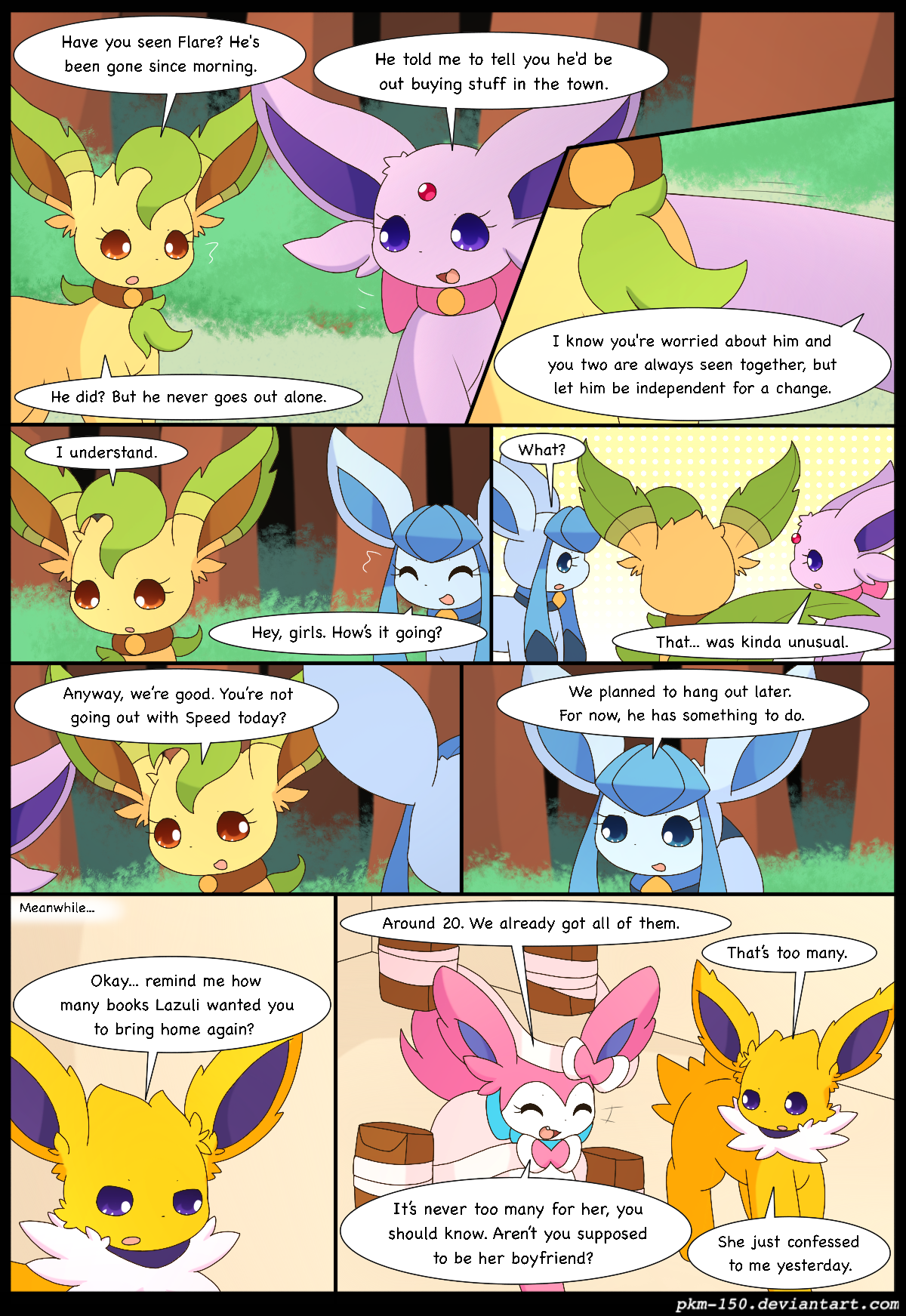 Es Special Chapter B Page Eeveelution Squad Comic Fury Comic Fury Webcomic Hosting