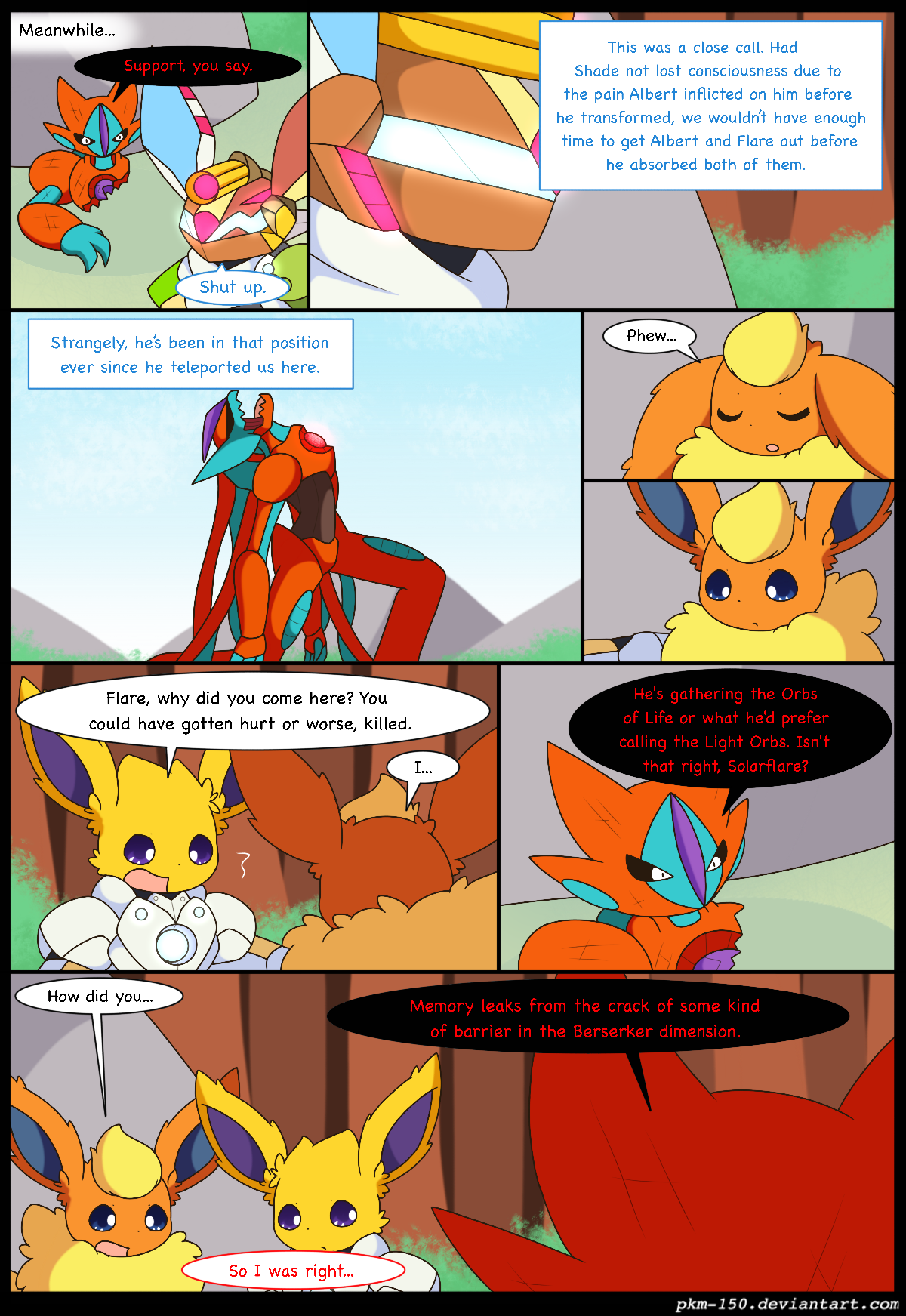 Es Special Chapter B Page Eeveelution Squad Comic Fury Comic Fury Webcomic Hosting