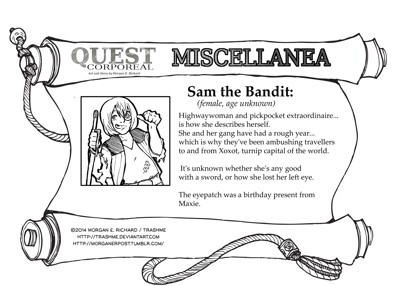 Miscellanea Corporeal: Sam the Bandit