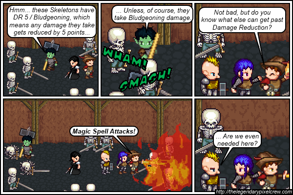 Strip 383 - "How to bypass Damage Reduction"