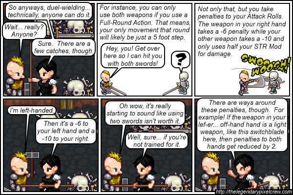 Strip 387 - "Two-Weapon Fighting part 1"