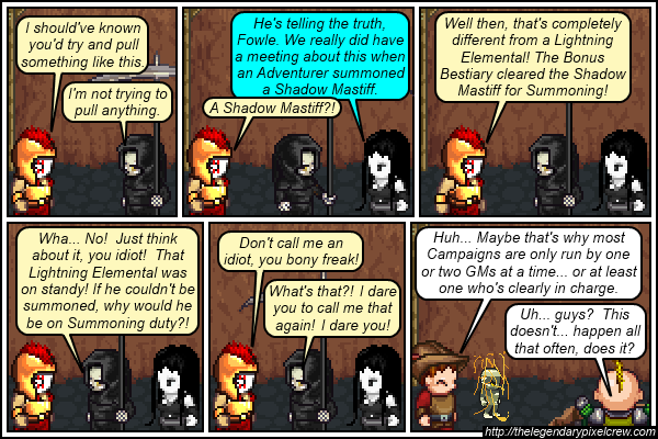 Strip 402 - "Lots of argueinig with nothing getting done..."