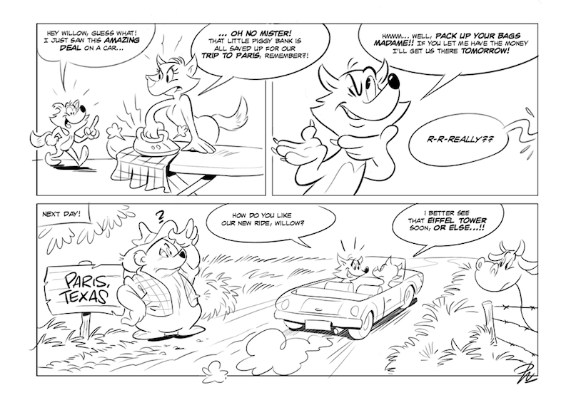 WELCOME TO PARIS!!!  A BUBBLE FOX GUEST COMIC BY DAVE WESSELS!!!