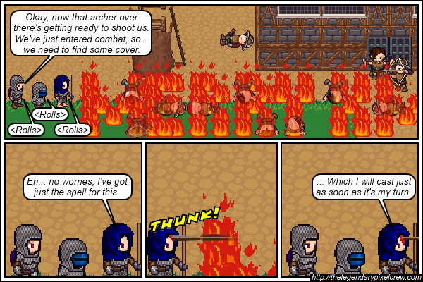Strip 588 - "You should probably ditch the armor first"
