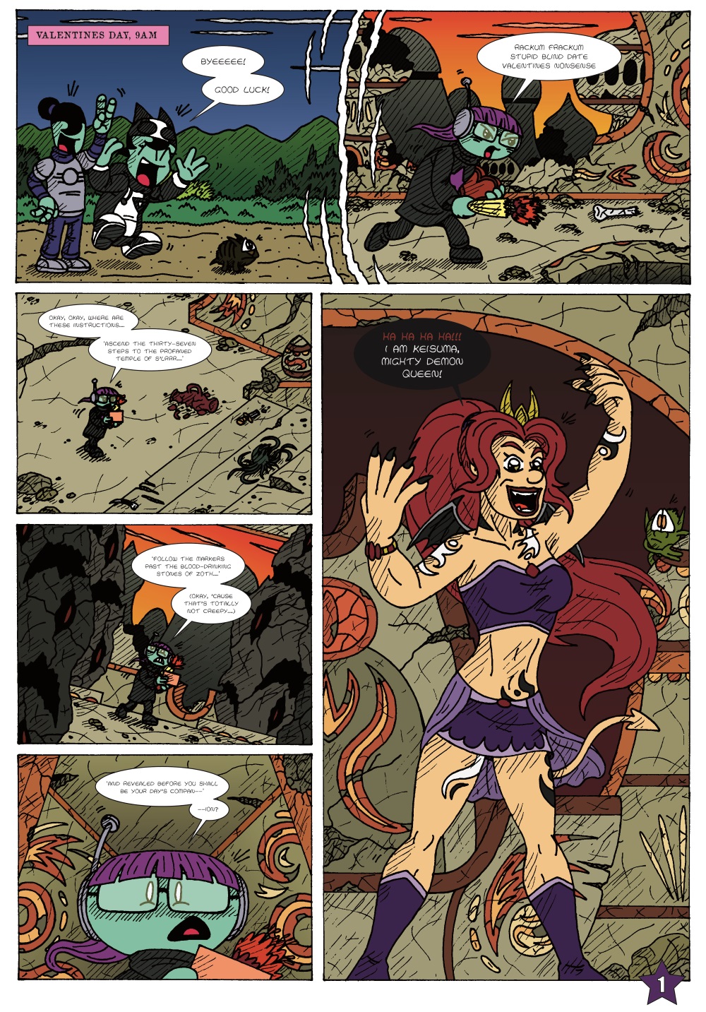 KEISUMA and Myra, Page 1 by Cartoonist_at_Large