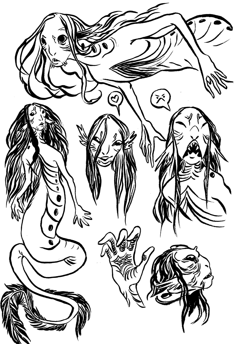 concept art: sexy fish people