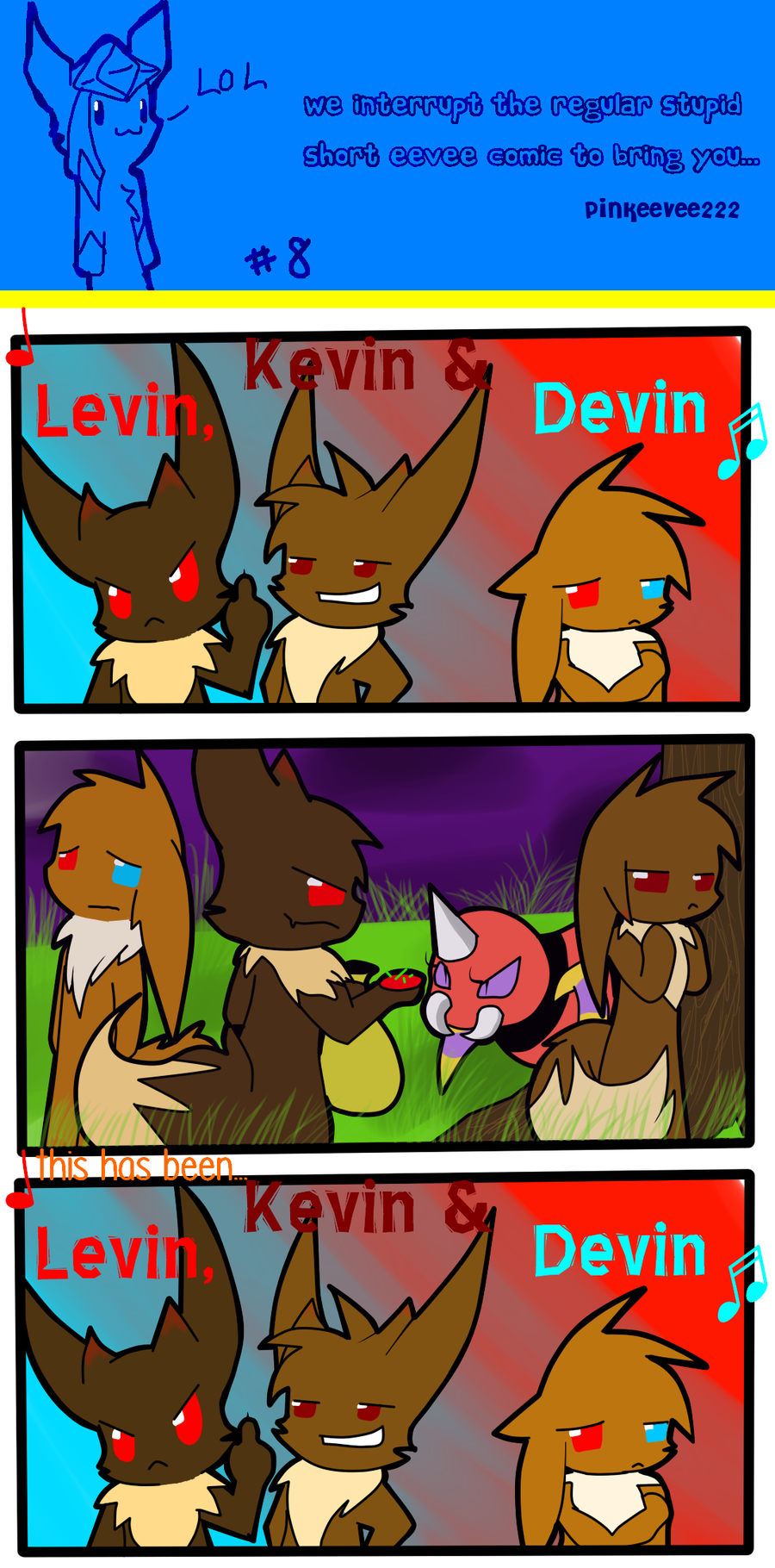 SSEC  - #8- Levin, Kevin, and Devin - [Art by Scruffyeevee]