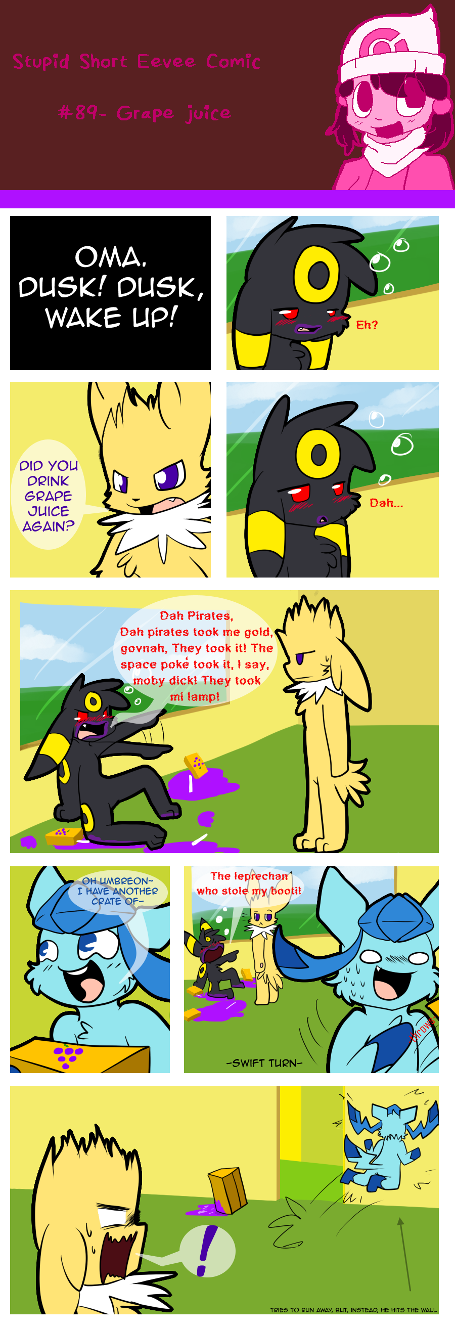 Stupid Short Eevee Comic :: #89- Grape Juice