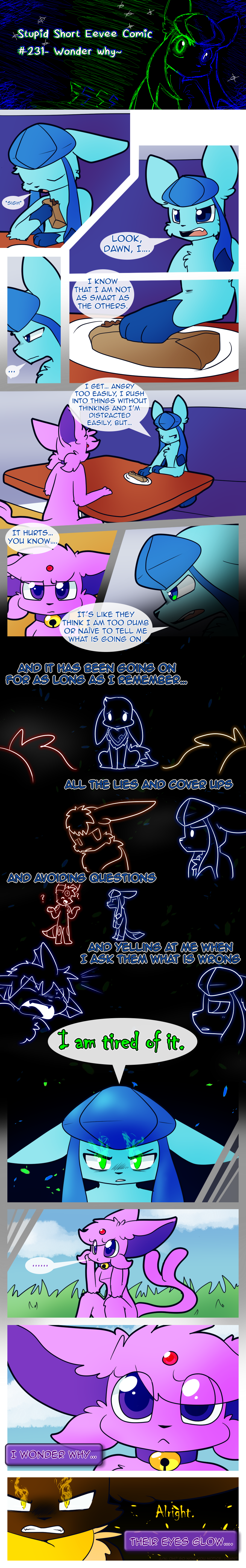 Stupid Short Eevee Comic :: Wonder Why~