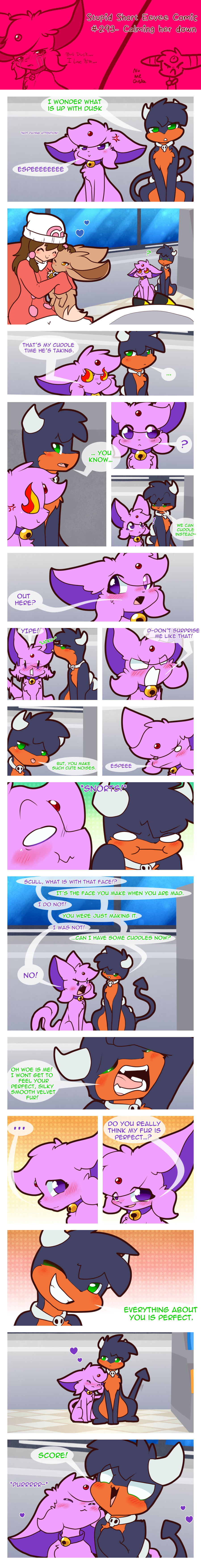 Stupid Short Eevee Comic :: Calming Her down