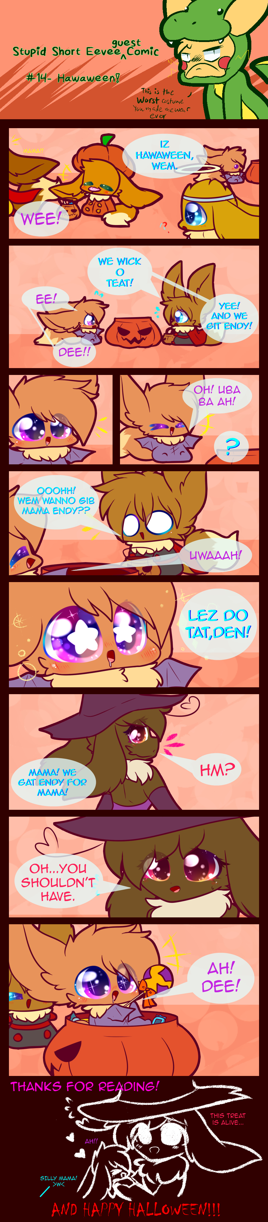 Stupid Short Eevee Comic :: Gc- Hawaween!