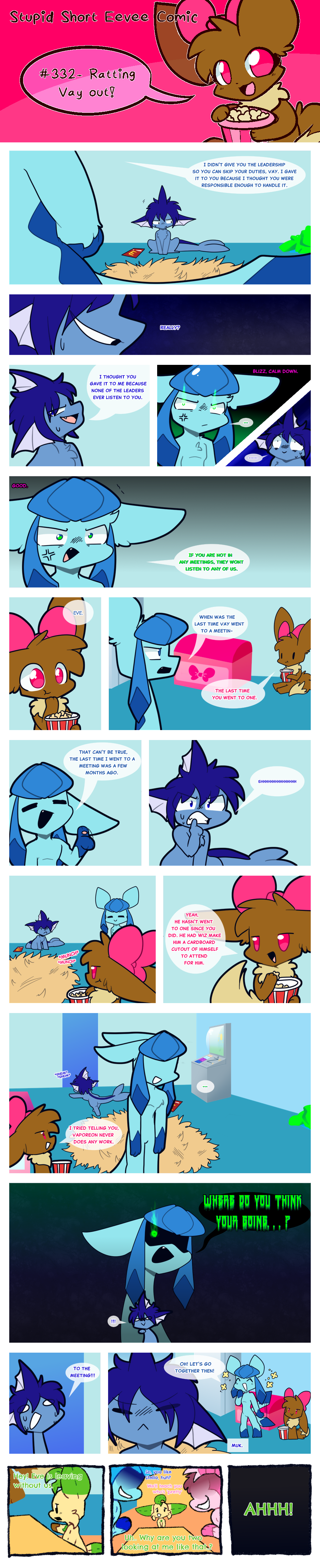 Stupid Short Eevee Comic :: #332- Ratting Vay out