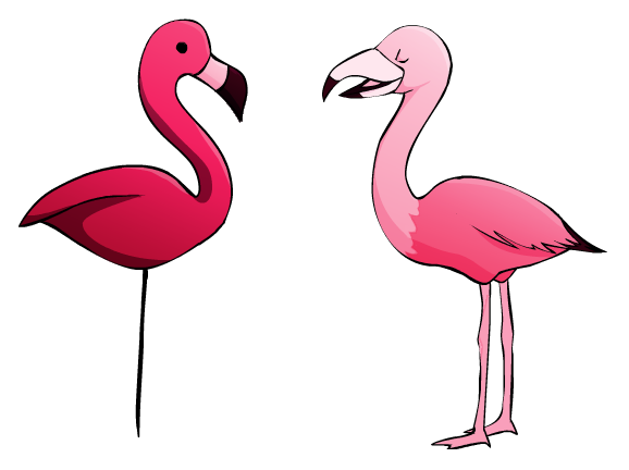 fat flamingo clipart