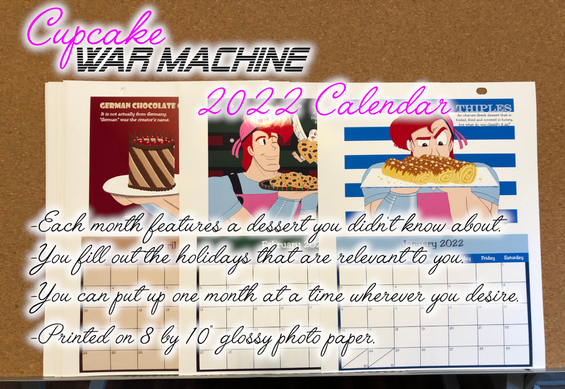 Cupcake War Machine Calendar 2022