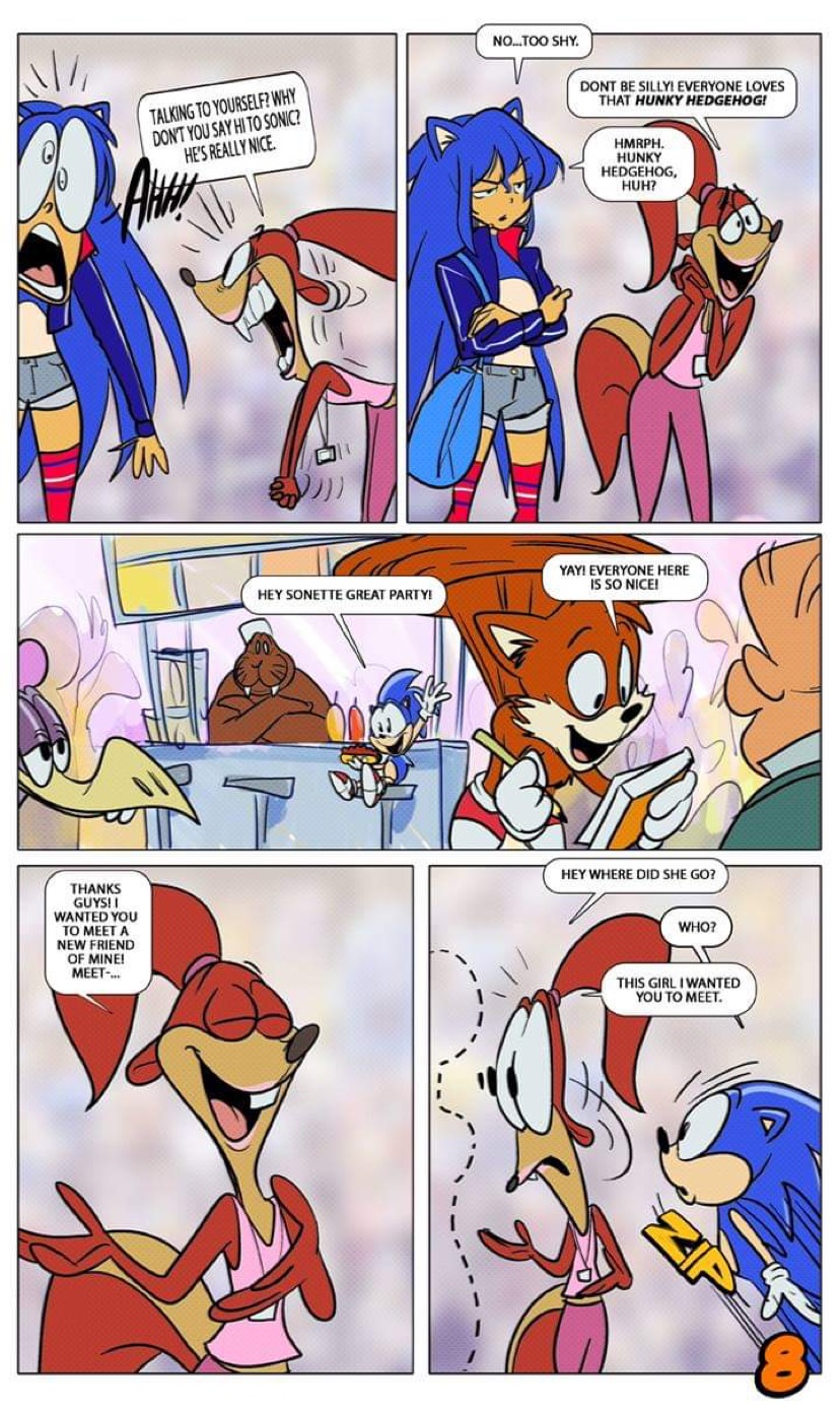 Adventures of Sonic comic pg ~8~, sonamy comic 