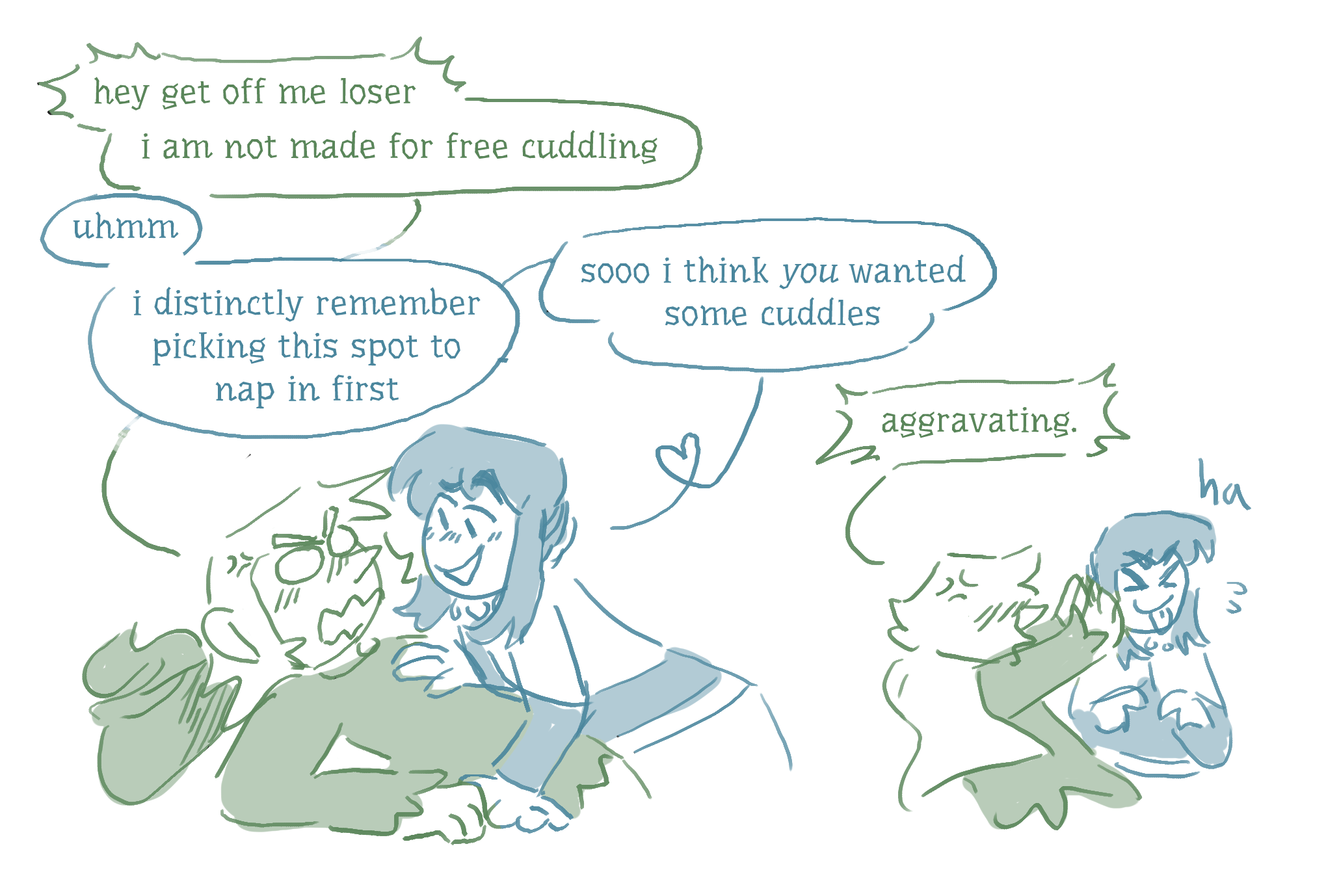 not made for free cuddling