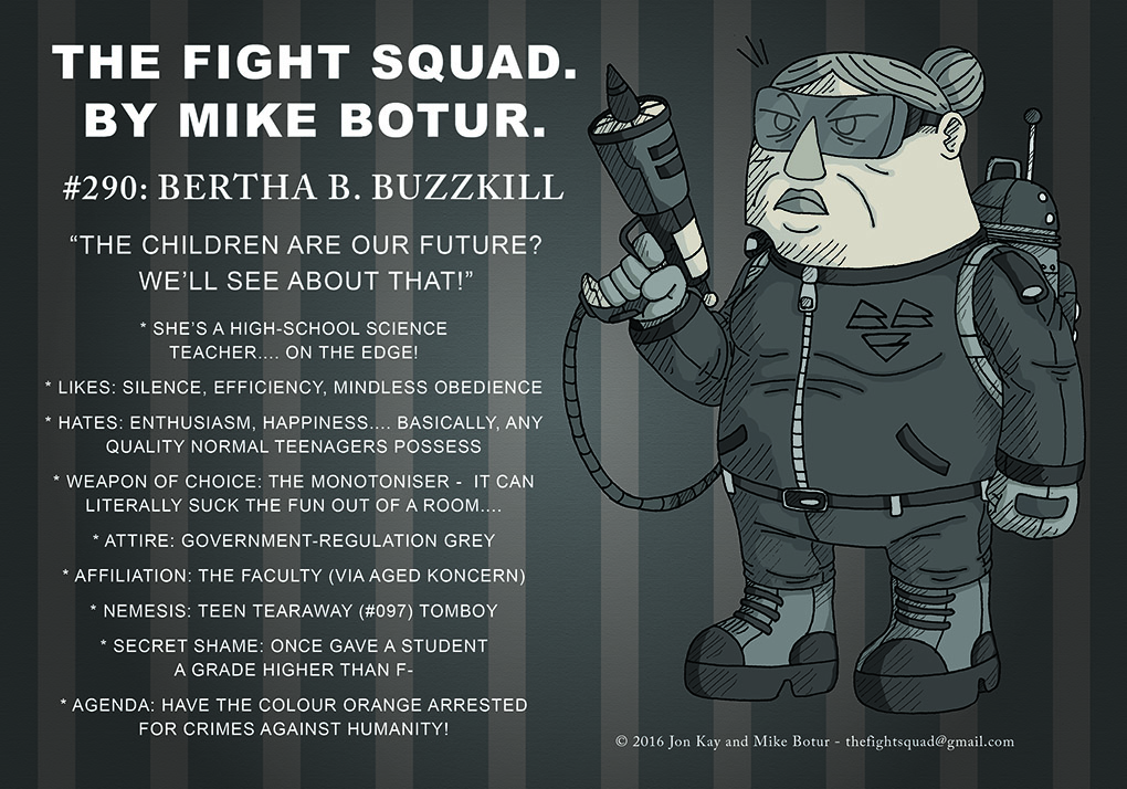 Character Profile: Bertha B. Buzzkill | Botur's Fight Squad! | Comic ...