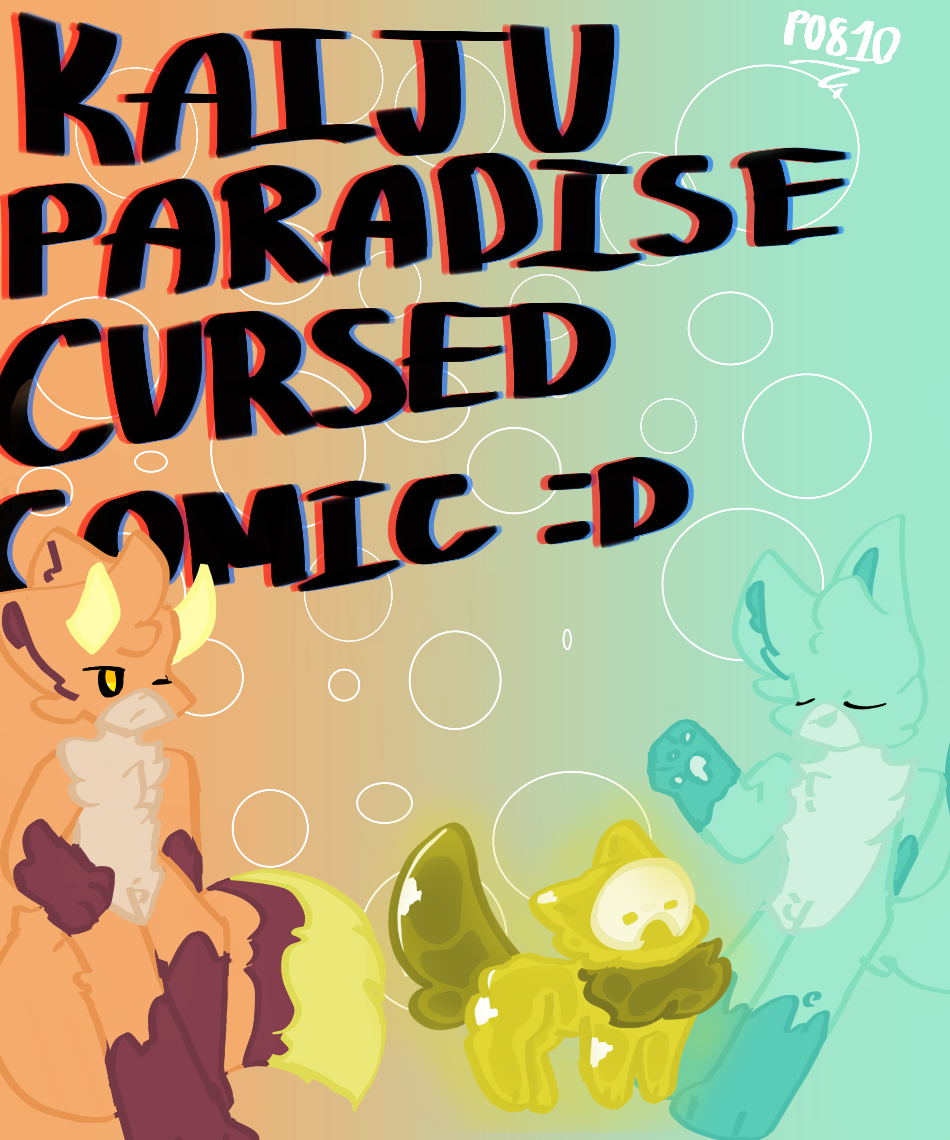 a page cover!, kaiju paradise related cursed art dump :D