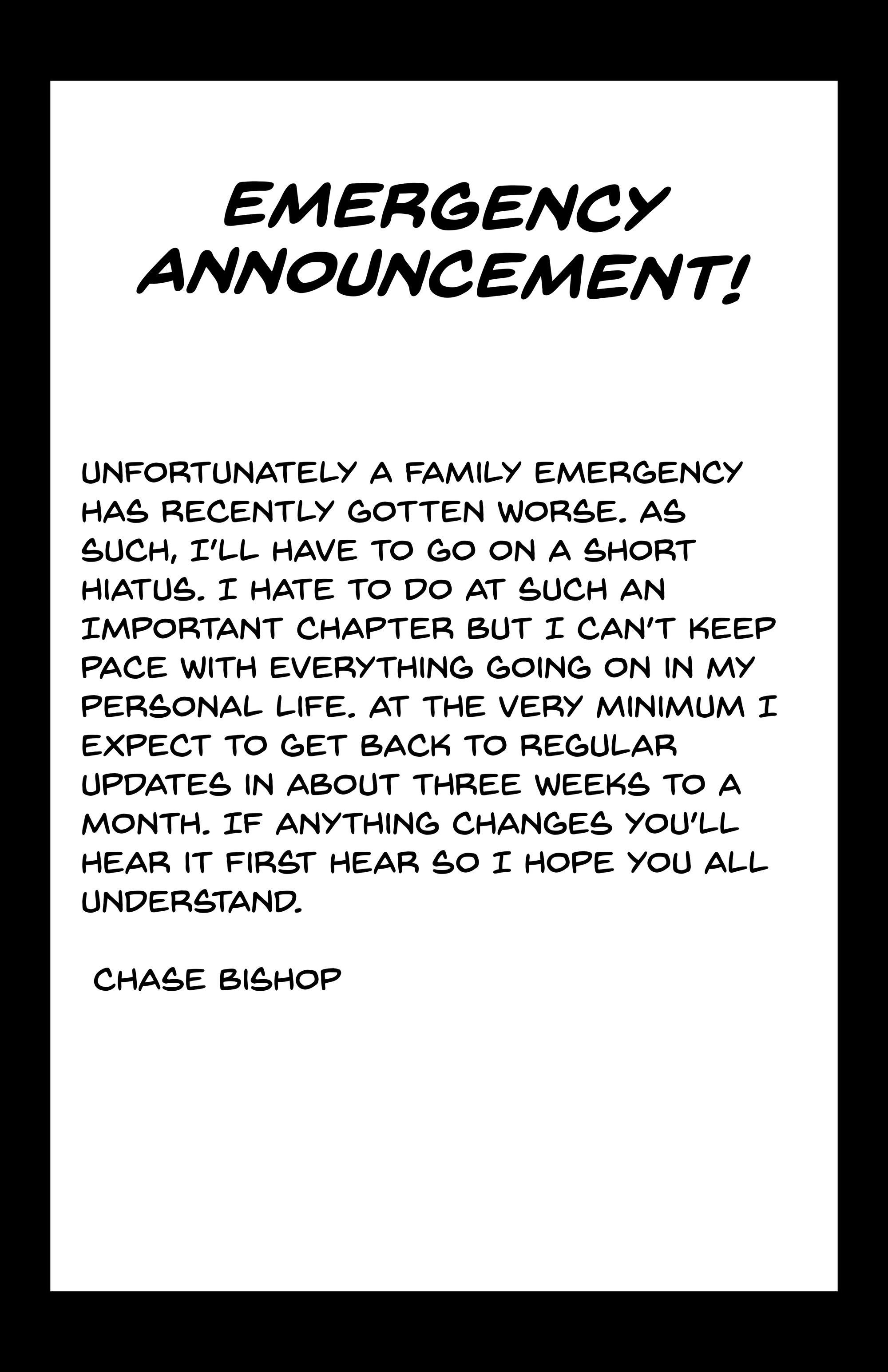 Emergency Announcement