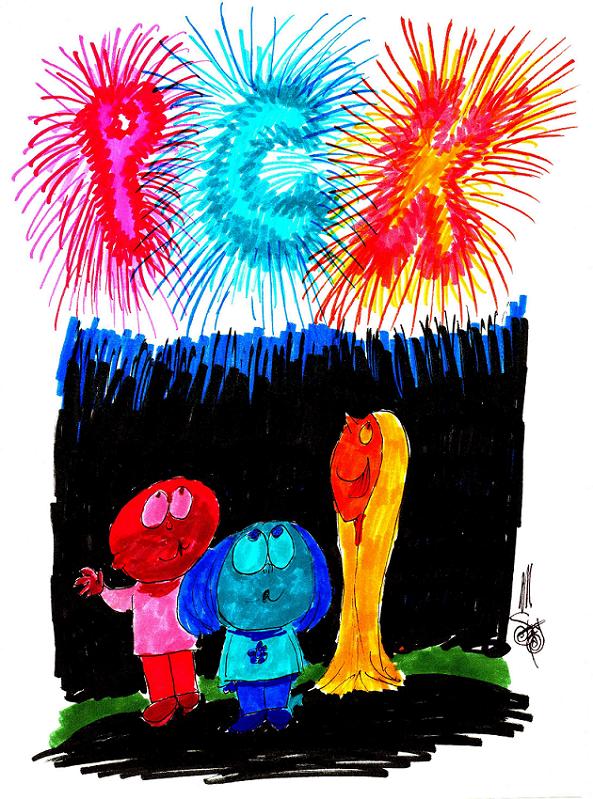 Sketch: 4th of July, 2013