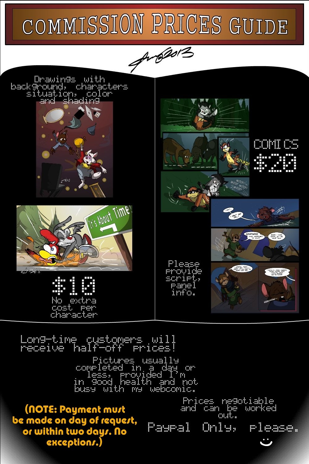 Commission Prices, As of Now