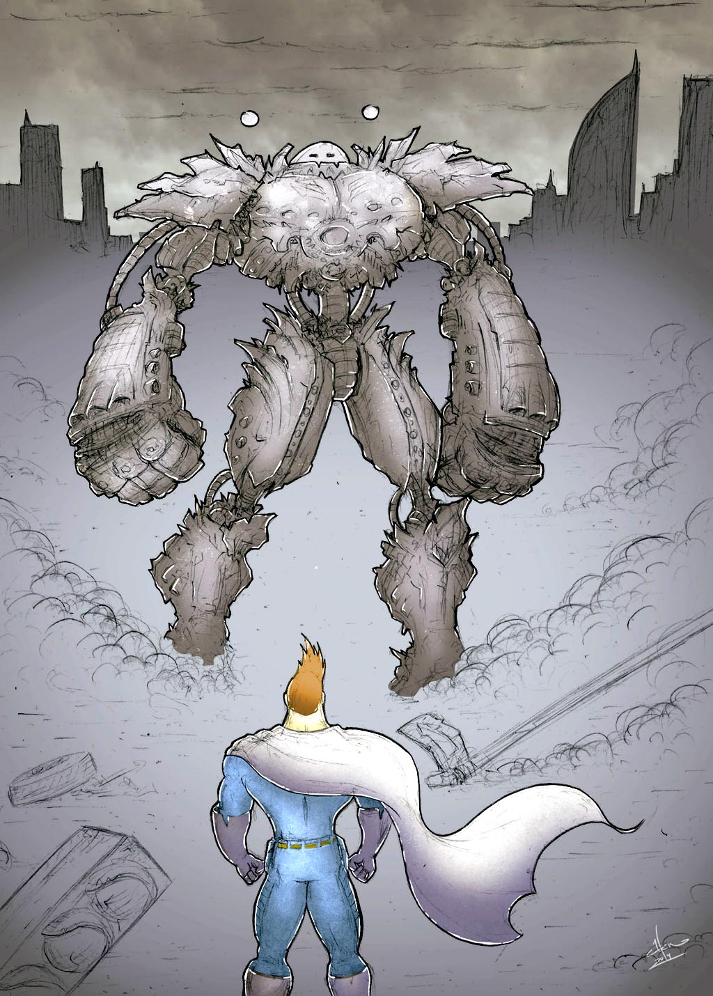 Filler Art: Versus The Giant Robotron, by Henry Dávida Rio