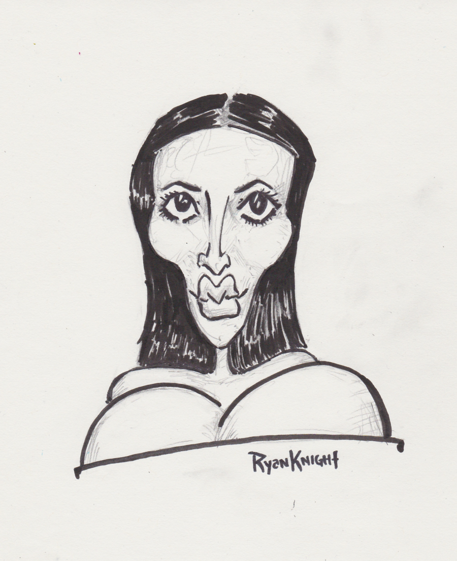 Cackle'N Caricatures - Kim Kardashian - First Try (Not so Good)