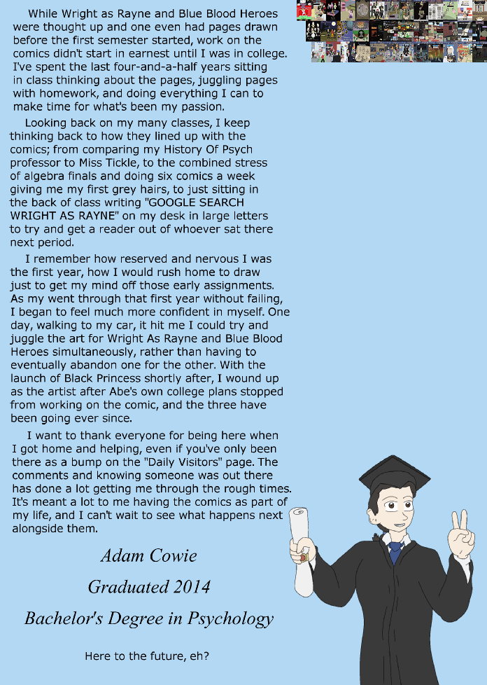 Blue Filler: Graduation Announcement