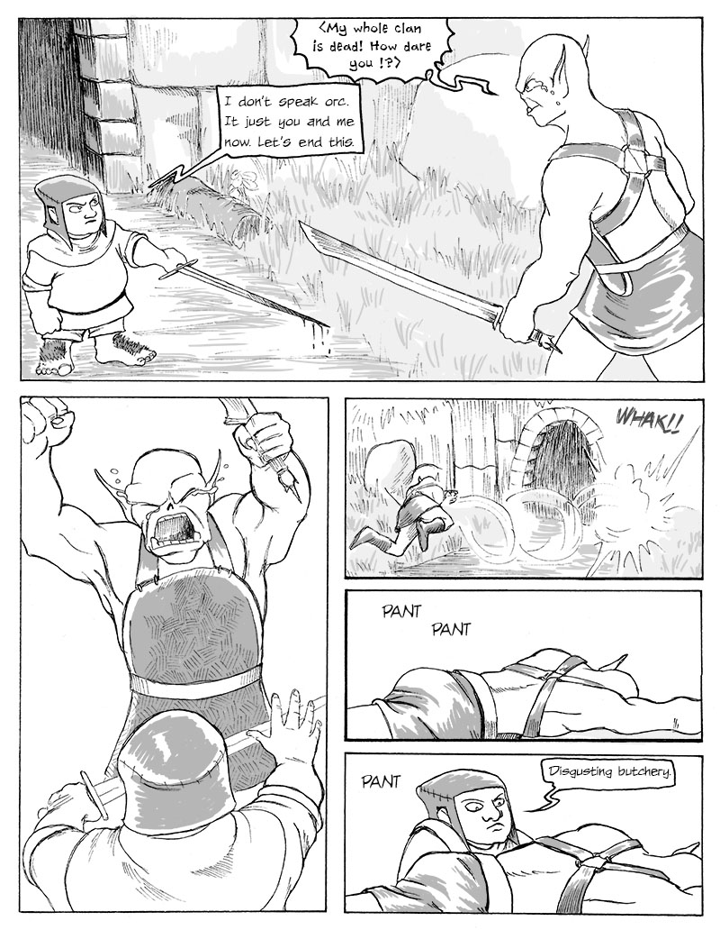 The Fight in Front of the Cave, Final Page