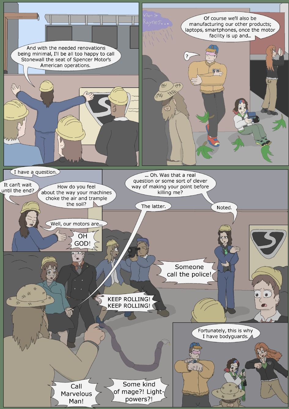 Blue vs. Green, Page 1