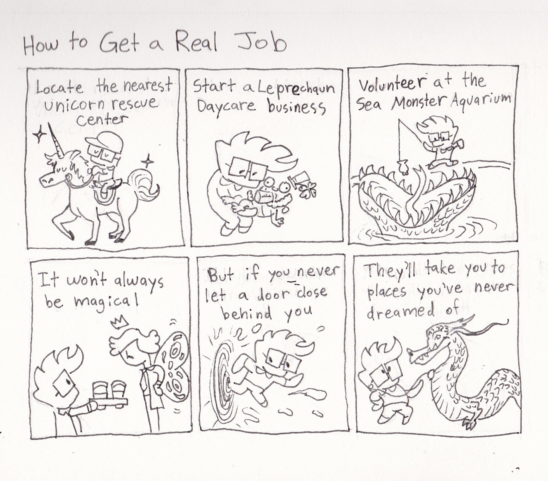 C J Comics How To Get A Real Job