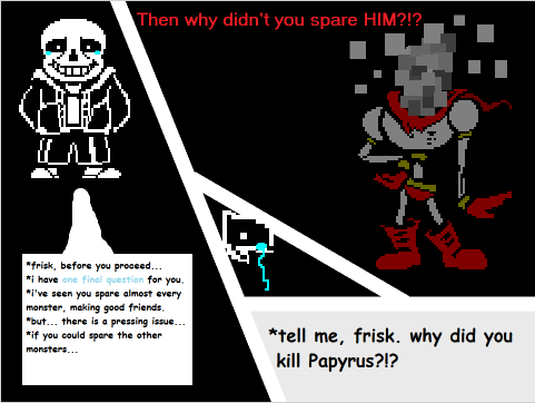 Undertale Frisk Chara And Sans Fancomic Why Didn T You Spare Papyrus Page 1