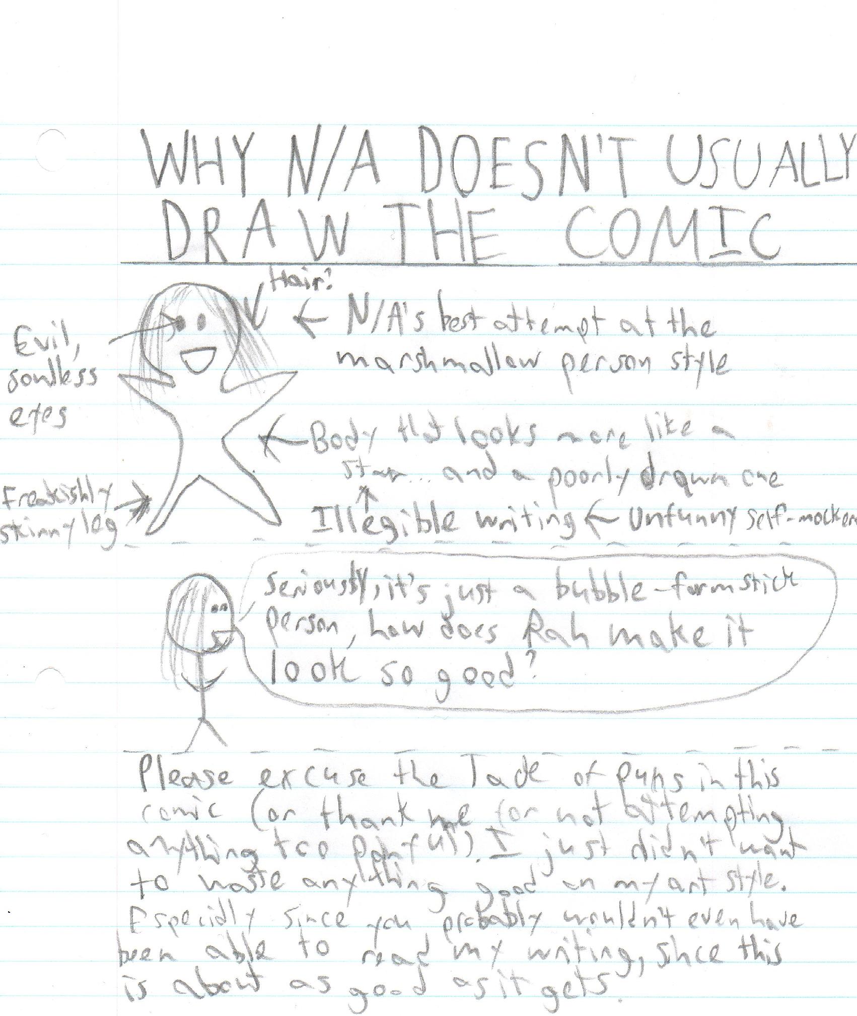 Why N/A Doesn't Usually Draw The Comic